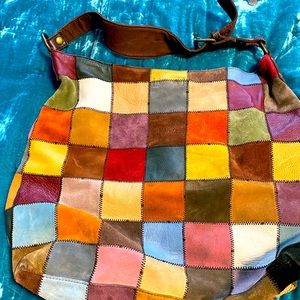 Lucky brand suede tote